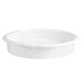A Hall China ivory chafing dish bowl with a handle.