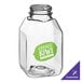 A customizable clear square PET juice bottle.