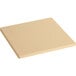 A beige square cordierite pizza stone grill tile.