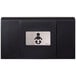 a black rectangular object with a black stripe