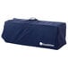 a blue bag with a logo on it