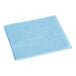 A blue cloth with a white background.