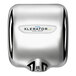 A chrome plated Excel XLERATOReco hand dryer with black and silver accents.