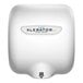 A white rectangular Excel hand dryer cover with the Xlerator logo.
