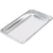 A silver rectangular Baker's Mark aluminum bun pan on a white counter.