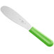 a green handled knife with a green handle