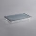 A CaterGator black front loading insulated food pan carrier with Vigor plastic food pans and lids on a white surface.