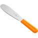 A Choice sandwich spreader with a neon orange handle.