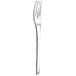 A silver Couzon by Amefa stainless steel dessert fork with a white handle.