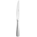 A silver Couzon by Amefa stainless steel table knife with a white handle.