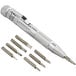 The Olympia Tools 8-in-1 Precision Screwdriver Set with metal bits and a pen.