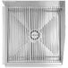A Regency stainless steel mop sink with a metal grid on the side.