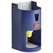 A blue and white 3M™ E-A-R™ One Touch™ earplug dispenser with lid.