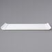 A Front of the House bright white rectangular porcelain plate.