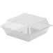 A clear plastic GET reusable container with a lid.