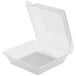A clear plastic GET Eco-Takeouts container with a lid.