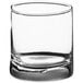 An Acopa Bermuda clear glass tumbler with a rim.