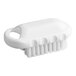 A close-up of the white bristles on a Carlisle Sparta hand and nail brush.