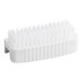 A white Carlisle Sparta hand and nail brush with polypropylene bristles.