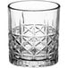 An Acopa Evora rocks/old fashioned glass with a diamond pattern.