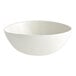 An Acopa Nova cream white tall coupe bowl on a white background.