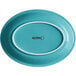 An Acopa Capri Caribbean turquoise oval stoneware coupe platter.