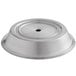 An American Metalcraft stainless steel plate cover with a hole in the center.