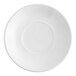 a white plate with a circle