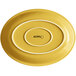 An oval citrus yellow Acopa Capri stoneware platter.
