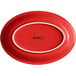 An Acopa Capri red oval stoneware coupe platter.