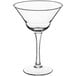 An Acopa martini glass with a clear stem.