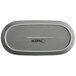 A grey stoneware oblong platter with black text that reads "Acopa"