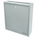 A gray steel Barska wall-mount security drop box with a key lock.