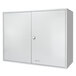 A gray steel Barska key cabinet with a lock.