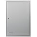 A gray steel Barska key cabinet with a keyhole on the front.