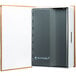 A grey rectangular Barska steel security box designed to look like a book cover.