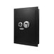 A Barska black steel wall-mount security safe with a key lock.