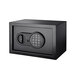 A black Barska security safe with a digital keypad and key lock.