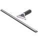 A black and silver metal Unger window squeegee with a rubber grip handle.