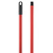 A red tube with black and white text on a white background.