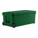 A green CaterGator outdoor cooler with wheels.