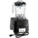 A black AvaMix commercial blender with a cord attached.