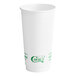 A white EcoChoice paper hot cup with green text.