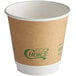 a brown and white paper cup