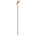 A red Bamboo Knot skewer with a yellow end.