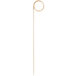 A red bamboo loop on a wooden skewer.