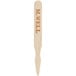 A TreeVive by EcoChoice wooden skewer with "Medium Well" engraved on it.