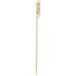 A wooden toothpick with the word "rare" on it.