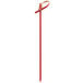 A red Bamboo Knot skewer with a white background.