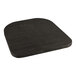 A Lancaster Table & Seating black wood arm chair with a black finish.